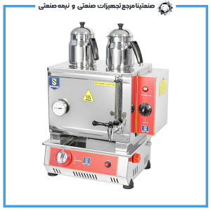 سماور صنعتی هوشمند گازی 2 قوری سلطان مدل SU-GT223