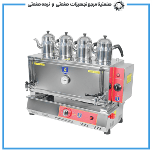 سماور صنعتی هوشمند گازی ۴ قوری سلطان مدل SU-GT444