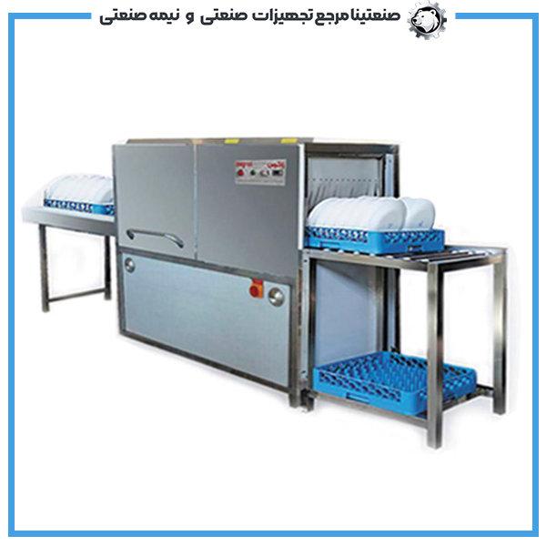 ماشین ظرفشویی و سلف_ شور صنعتی تونلی تمام اتومات مدل 300 سبد (6000 قطعه) ماشین ظرفشویی و سلف شور صنعتی تونلی تمام اتومات مدل 300 سبد (6000 قطعه) - Image 1