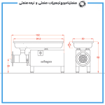 چرخ گوشت 32 چگا استیل مدل CTR100-32 تک فاز - Image 6
