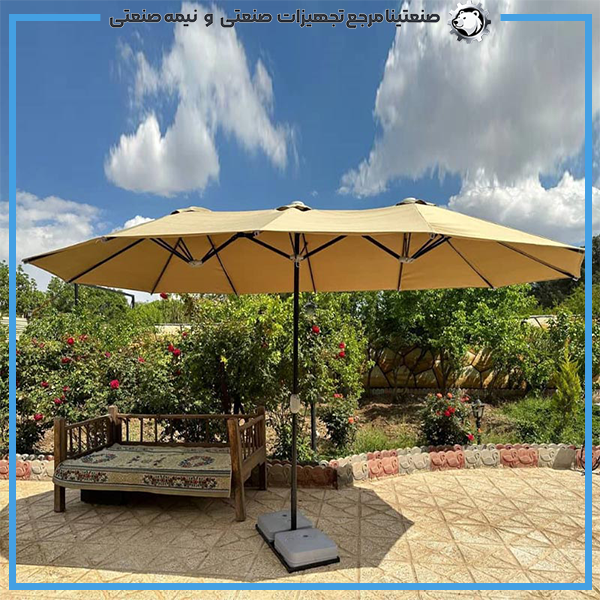 چتر سایبان پایه از وسط مدل سه قلو چتر سایبان پایه از وسط مدل سه قلو - Image 1