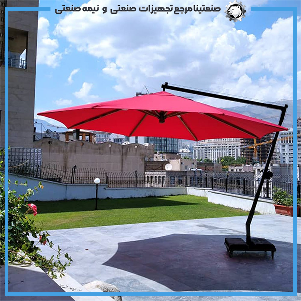چتر و سایبان پایه کنار باغی قطر چهار متر -صنعتینا چتر و سایبان پایه کنار باغی قطر چهار متر - Image 1