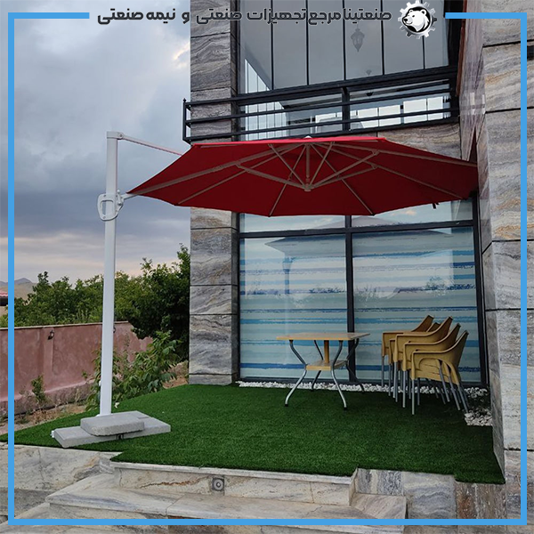 چتر پایه کنار هشت ضلعی قطر 3.5 مدل شایلی - صنعتینا چتر پایه کنار هشت ضلعی قطر 3/5 مدل شایلی - Image 1